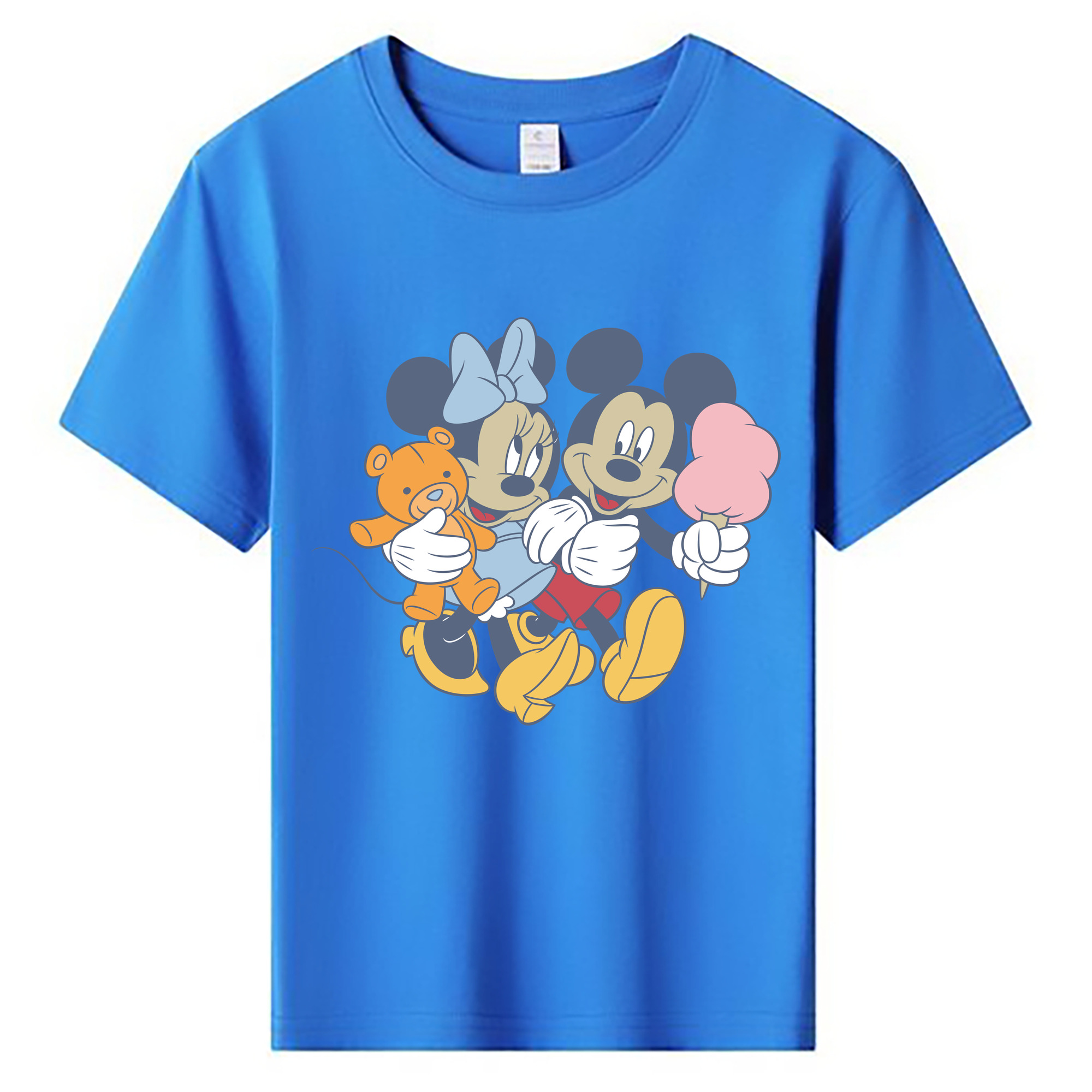 ミッキーマウス Mickey Mouse 綿100％キッズTシャツ（フロントプリント）